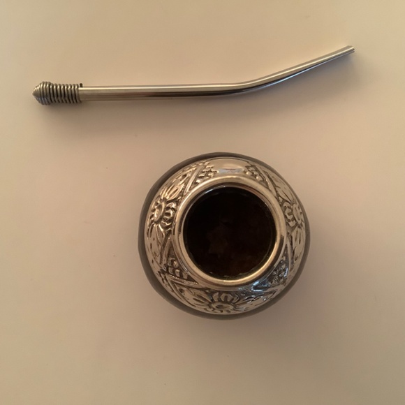 Mate Argentino Gourd Set Cup and Straw Handcrafted from Argentina NWOT - Picture 4 of 6